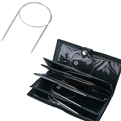 Image of 11Pcs Stainless Steel Circular Knitting Needles Crochet Craft AccessoriesProfessional, Set Sets