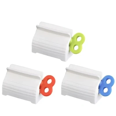 Image of Tabanzhe 3pcs Toothpaste Tube Squeezer,Bathroom Squeezer,Manual Squeezer,Toothpaste Clip Facial Wash Holder,Toothpaste Roller Convenient for Your Life (Red/Blue/Green)