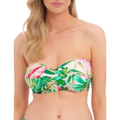 Image of Fantasie Langkawi Bandeau Bikini Top Sorbet Green 38FF