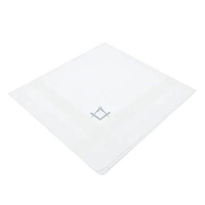 Image of GTR Prestige Giftware Masonic Silver No G Design Pocket Handkerchief