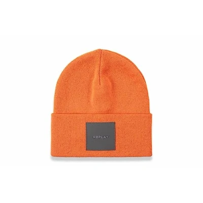 Image of Replay Unisex Winter Hat, Orange (Orange 201), One Size