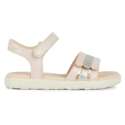 Image of Geox J Sandal Haiti Girl, Lt Rose Silver, 2.5 UK