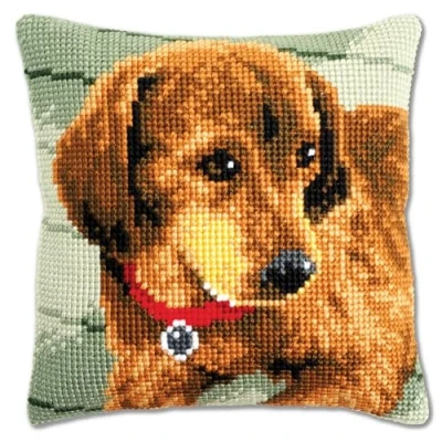 Image of Vervaco Cross Stitch Cushion Dachshund