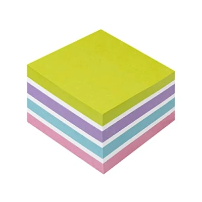 Image of Kores Pastel Sticky Notes Eco Cubo, Self Stick Notes, Memo Block, Notepad, School Supplies, Teacher Office Supplies 75 x 75mm, Pack of 1 450 Sheets