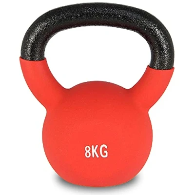 Image of DNA Leisure 2 16kg Cast Iron Kettlebells Dumbbell Neoprene Coated Weights Fitness Exercise Training Home Gym (8)