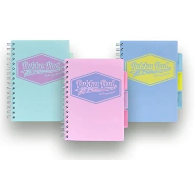 Image of Pukka Pad A5 Project Book Pastel (Pack of 3 Assorted)