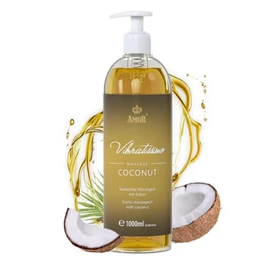 Image of Vibratissimo “Coconut Exotic Massage Oil with Coconut, Love Oil, Erotic 1000 ml