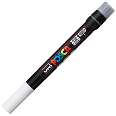 Image of Uni Ball Posca PCF 350 Marker 8mm Brush Tip White