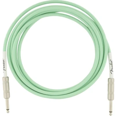 Image of Fender Original Series Instrument Cable, for Electric and Bass Guitar, 10ft / 3m, Straight/Straight, Surf Green