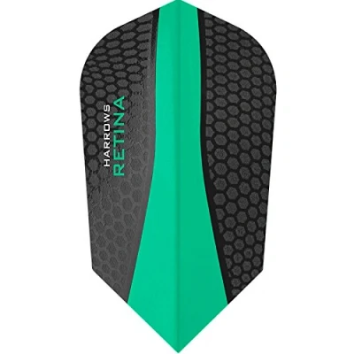 Image of Harrows Retina Dart Flights 100 Micron Extra Strong Slim 5 Sets (15) (Jade)
