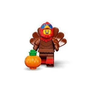 Image of FCP LEGO Series 23 Turkey Costume Minifigure 71034 (Bagged), Green,yellow
