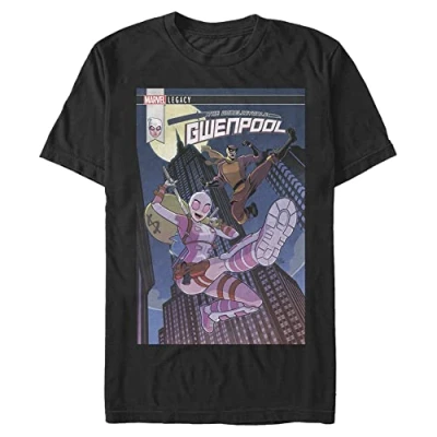 Image of Marvel Men&#039;s Gwenpool Jan18 T Shirt, Black, 3XL