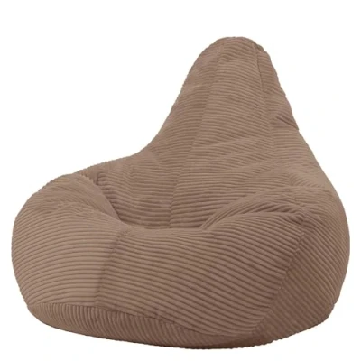 Image of icon Dalton Cord Recliner Bean Bag, Mocha Brown, Large Adult Bag Chair with Filling Included, Comfy Chair, Living Room Furniture, Bedroom Furniture