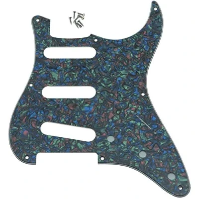Image of Dopro 8 Hole Vintage Strat SSS Guitar Pickguard for USA/Mexican FD Abalone Pearl