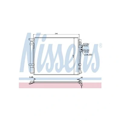 Image of CO5850 Condenser NISSENS 940272 with dryer Aluminium 535mm R1234yf KIA: SORENTO 2