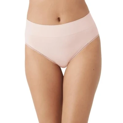 Image of Wacoal Women&#039;s Feeling Flexible Seamless Hi Cut Panty Briefs, Rose Dust, Medium