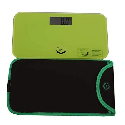 Image of NewlineNY Green Mini Bathroom Travel Scale with Protection Sleeve, SBB0719MLG+101BG