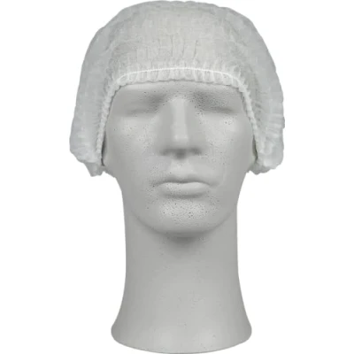 Image of ABENA Clip Cap Large White PP Non Sterile Single Use Hair Net for Cooking Pack of 200 Nets Ideal Catering Great Sleeping in