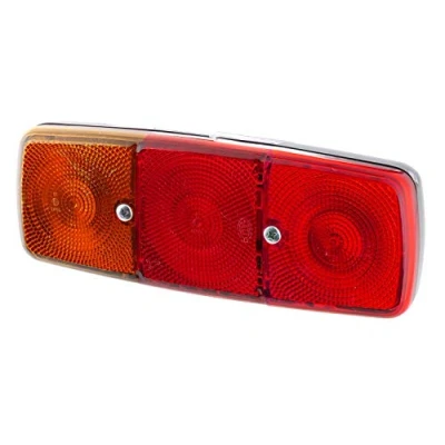 Image of 09440160 Rear light HELLA 2SE 001 699 071 Left P21W, R10W black 12, 24V without bulbs with seal, bulb holder