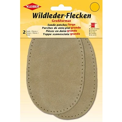 Image of Kleiber Large Suede Sew on Trouser/Arm Patches Beige