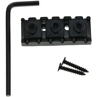 Image of Black R3 Guitar Locking Nut 43mm String Lock Fits Floyd Rose Tremolo Bridge