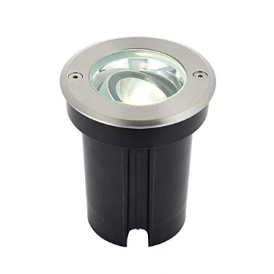 Image of Hoxton Integrated LED 1 Light Outdoor Recessed Brushed Stainless Steel, Glass IP67