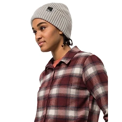 Image of Jack Wolfskin Women&#039;s Schwansee Beanie Hat, Winter Pearl, One Size