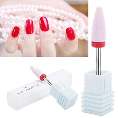 Image of Professional nail grinding head for nails, 5 types of ceramic cylinder shape tip nails drill art polishing machine(21ST)