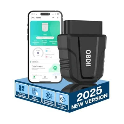 Image of OBD2 Scanner Bluetooth 5.4 by MMOBIEL Car for iPhone iOS &amp; Android Diagnostic Tool Wireless [2024 Version] OBDII/EOBD Check Engine Light Code Reader Reset/Clear Error