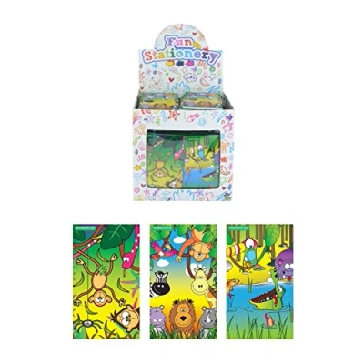 Image of Henbrandt 15x Mini Jungle Notebooks Kids Children’s Stationery for Girls and Boys Home School Classroom Prize Loot Bag Filler Party Favour