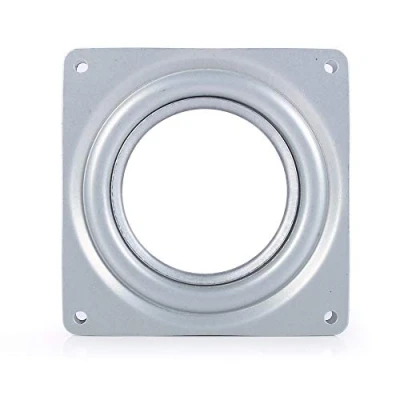 Image of Turntable Bearing Double layer Square Rotating Plate Metal Swivel Lazy Susan for Decoration goods display Restaurant dishes TV Rack Desk Tool