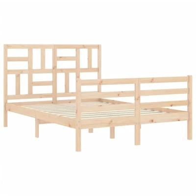 Image of vidaXL Bed Frame without Mattress 140x200 cm Solid Wood Pine