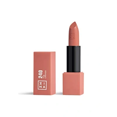 Image of 3INA MAKEUP the Lipstick 240 Medium Nude Pink with Vitamin E &amp; Shea Butter to Nourish Lips Long Lasting Lip Colour Matte Finish and Creamy Texture Vegan Cruelty Free