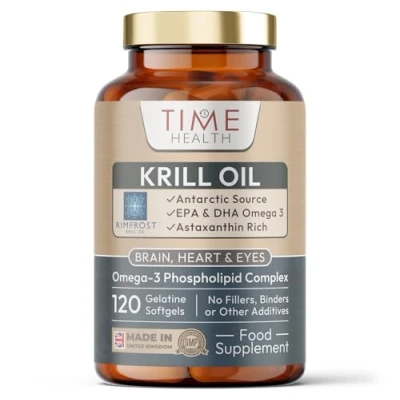 Image of RIMFROST® Antarctic Krill Oil Ultra Rich Omega 3 Including DHA/EPA Phospholipids &amp; Astaxanthin 120 Softgel Capsules Fast Absorption Highly Efficient No Aftertaste Sustainable