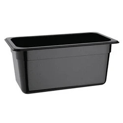 Image of Vogue Polycarbonate 1/3 Gastronorm Container 150mm Black