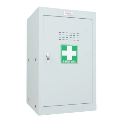 Image of Phoenix MC Series MC0644GGK Size 3 Cube Locker in Light Grey with Key Lock