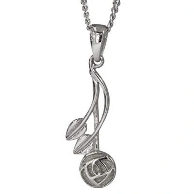 Image of CHARLES RENNIE MACKINTOSH Silver Pendant Willow Necklace. Jewellery gift box included. 544