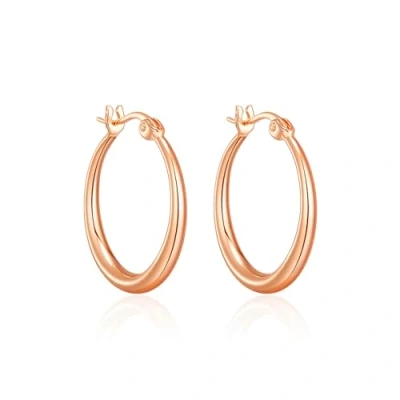 Image of Philip Jones Rose Gold Plated 20mm Hoop Earrings
