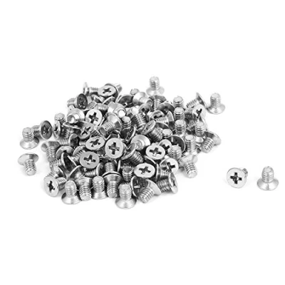Image of sourcingmap M4x6mm Countersunk Flat Head Cross Phillips Screw Bolts 100pcs