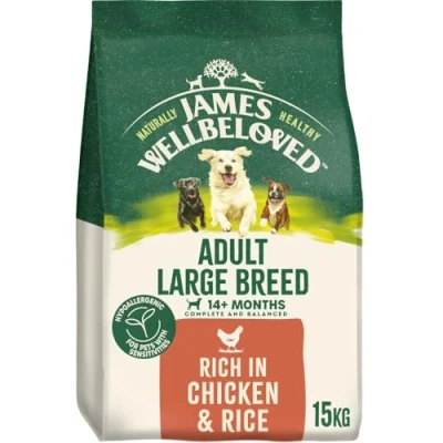 Image of James Wellbeloved Dog Adult Hypoallergenic Dry Food Large Breed Chicken and Rice 15 kg