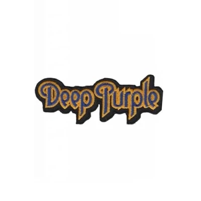 Image of Deep Purple Blue Gold Patch Badge Embroidered Iron on Applique Accessory