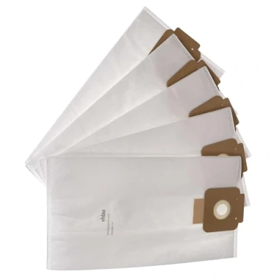 Image of vhbw 5x Vacuum Cleaner Bag compatible with Sprintus ERA EVO, PRO, TEC Microfleece, 40.8 cm x 22.8 White