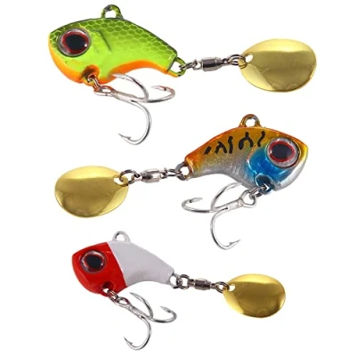Image of DAJUXIN 3 Pcs Lure Fishing Hook Artificial Bait 3D Eyes Soft Single Baits for Perch Trout Pike Chub Zander