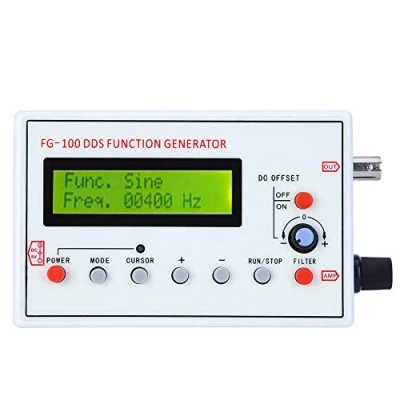 Image of Function Generator, 1HZ 500KHZ FG 100 DDS Functional Signal Generator Frequency Meter Source Module Counter Oscilloscope