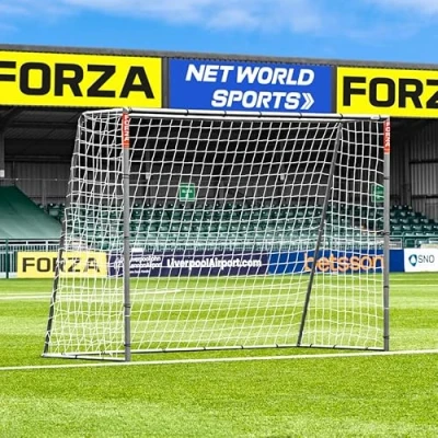 Image of FORZA Steel42 Football Goals All Weather Portable Steel Goal [6 Size Options] Quick Set Up, Ground Pegs Included (8ft x 6ft)