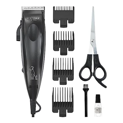 Image of Wahl Performer Pet Clipper, Corded Dog Clippers, Full Coat Grooming Kit, High Carbon Steel Blades, Pets at Home, Powerful and Quiet, 4 Attachment Combs (3,6,9,13 mm)