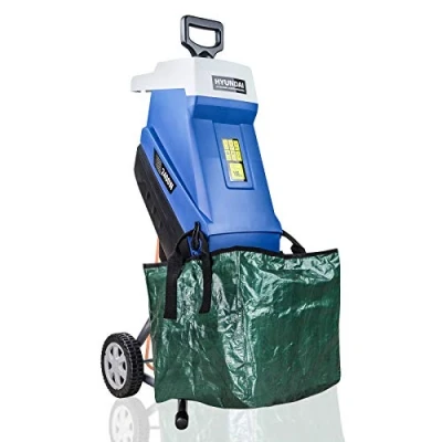 Image of Hyundai Electric Garden Shredder, 2400w, 230v, 4200rpm speed, Portable with 10m Power Cable, Detachable collection bag and 3 Year Warranty