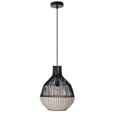 Image of Milena Wire Frame Pendant Ceiling Light Black 1x E27