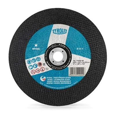 Image of TYROLIT 2 in 1 Cutting Disc for Stainless Steel 230 x 3.0 22.23 mm (Pack of 25)