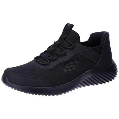 Image of Skechers Bounder Brisk Burst Sneaker, Black, 10 UK Child